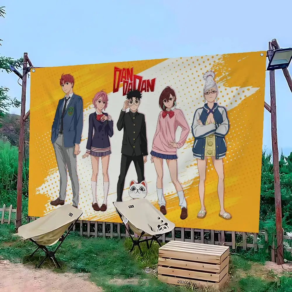 Anime Hot D-Dandadan High End Quality Banner Printing Artistic Atmosphere Style Camping Flag