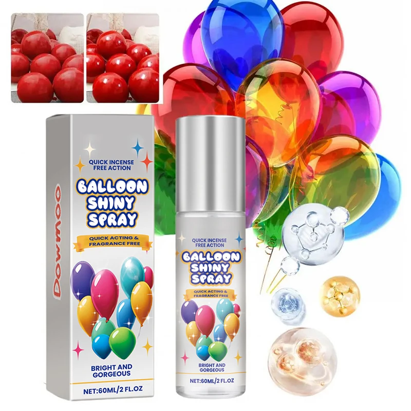 Balloon Shiny Spray 60ml Brightener Spray For Latex Balloons Easy To Use Balloon Shine Spray For Lasting Gloss Room Decoration