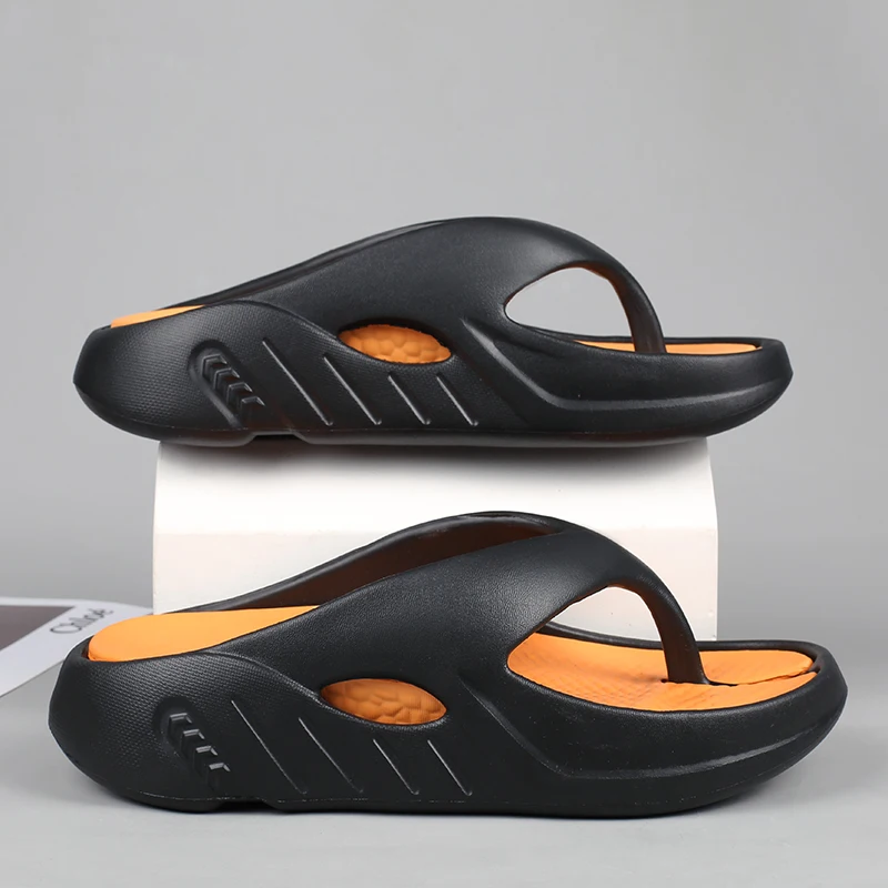 

YRZL Men's Slippers Summer Flip Flops Anti Odor Anti Slip Comfortable Lightweight Beach Sandals Soft Sole Casual Slides Shoes