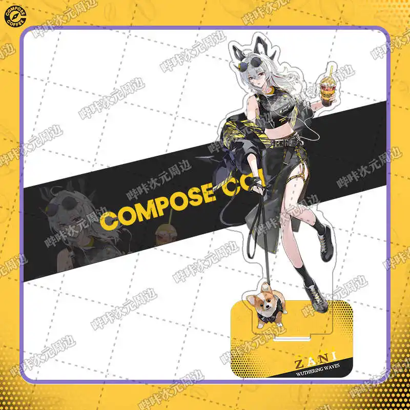 Wuthering موجات Brant Zani القهوة الكرتون الديكور الاكريليك حامل نموذج لجسم لوحة لعبة سطح المكتب الديكور تأثيري #3