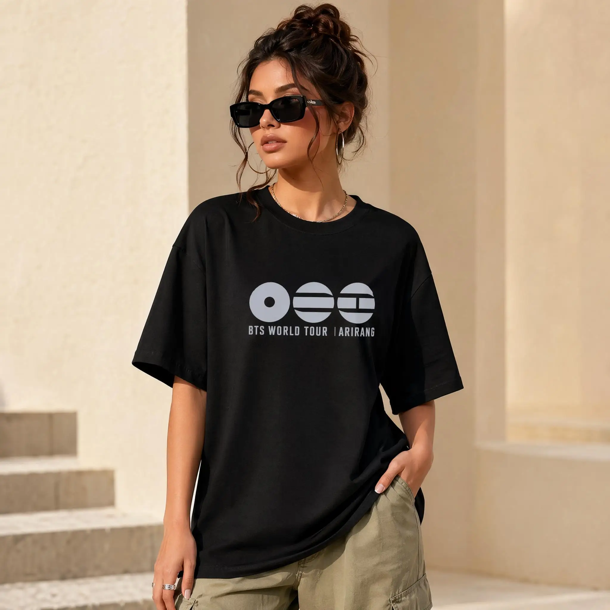 2026 New BT21 Jimin Arirang Unisex T-shirt Men Women Summer 100 Cotton Shirt Fashion High Quality Short Sleeved Top Streetwearv view 3