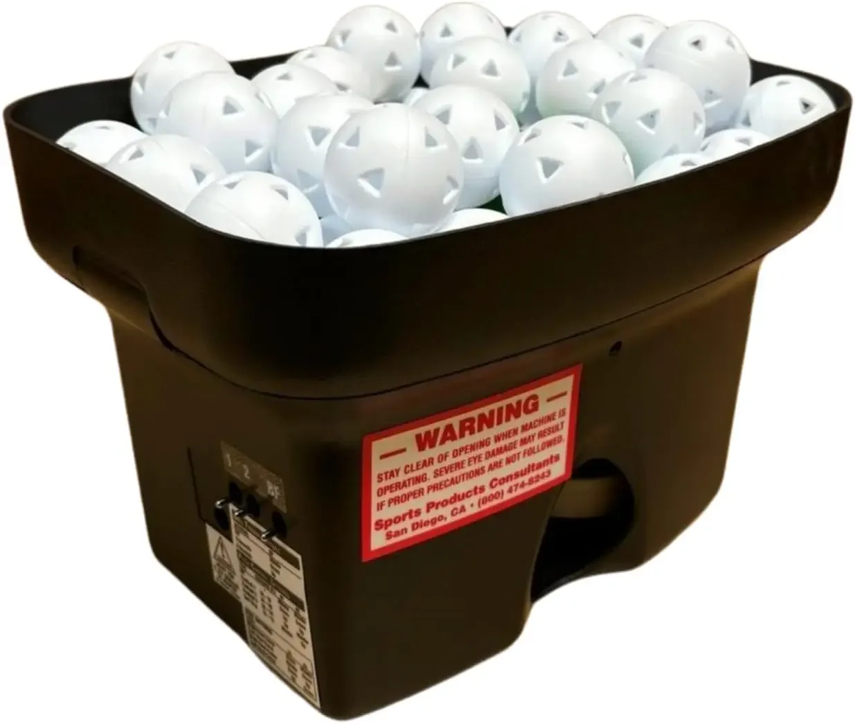 Personal Pro Pitching Machine w/48 Small Balls (Golf Ball Size) for Baseball or Softball Training | Throws ,