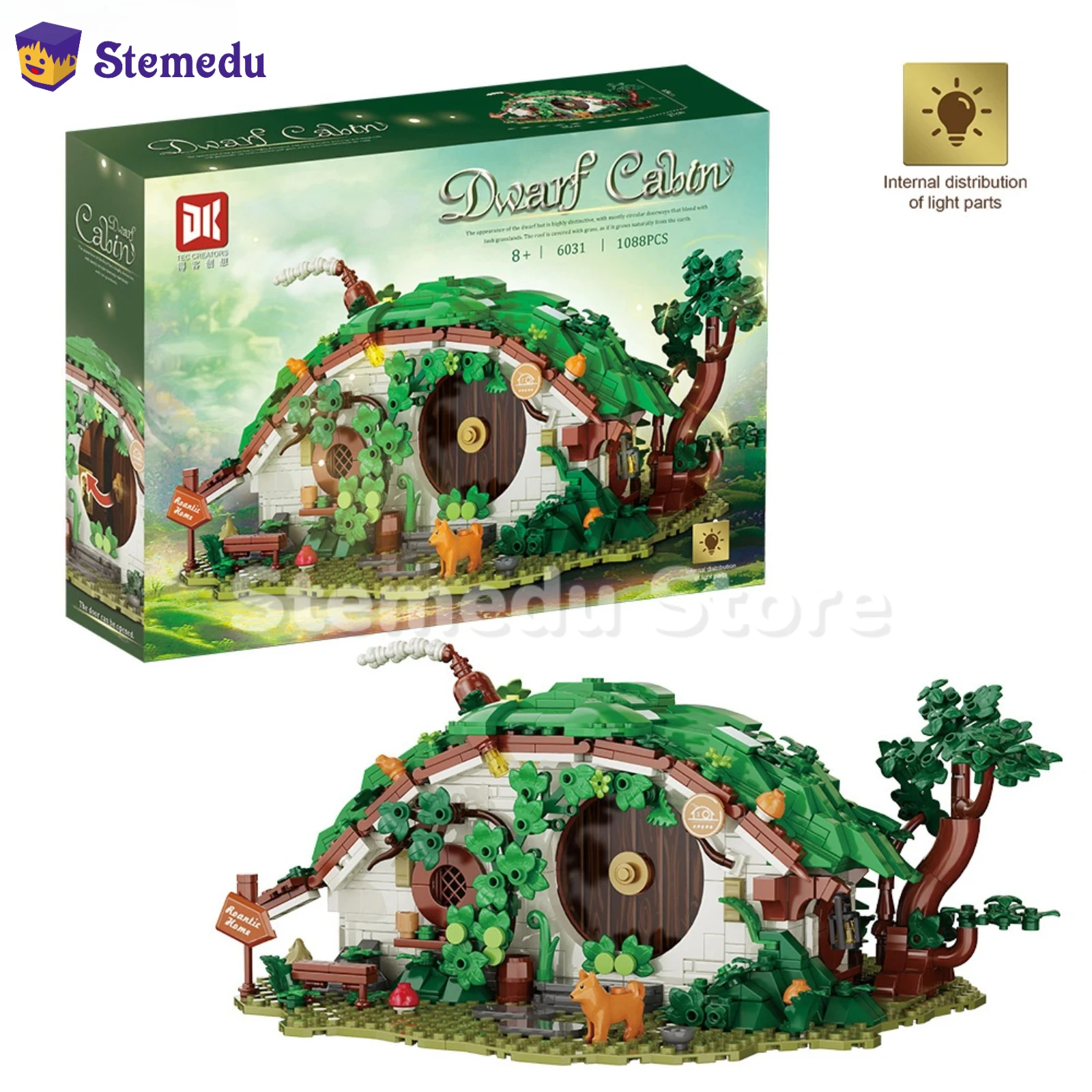 

DK6031 1088PCS MOC Dwarf Home Model Fantasy Movie Merchandise Buidling Blocks Collecting Toys Kids Adult Creative Christmas Gift