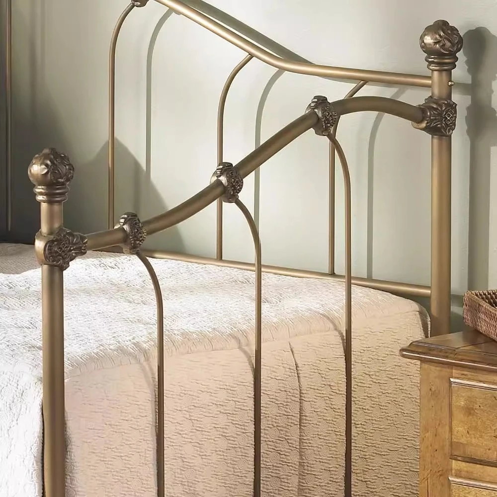 Sofá-cama de ferro forjado, simples, princesa, sentado e dormir, pequeno apartamento, push-pull