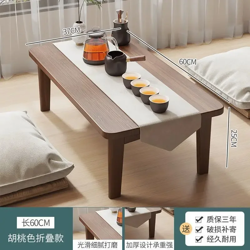 Foldable bay window small table, simple small coffee table in household living room