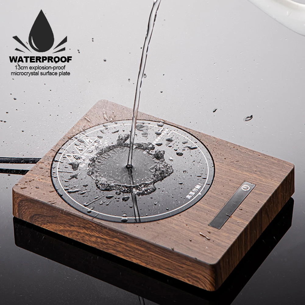 Calentador de tazas de 200W y 100 °C, posavasos con 5 engranajes de temperatura, almohadilla térmica para café, leche y té, 220V