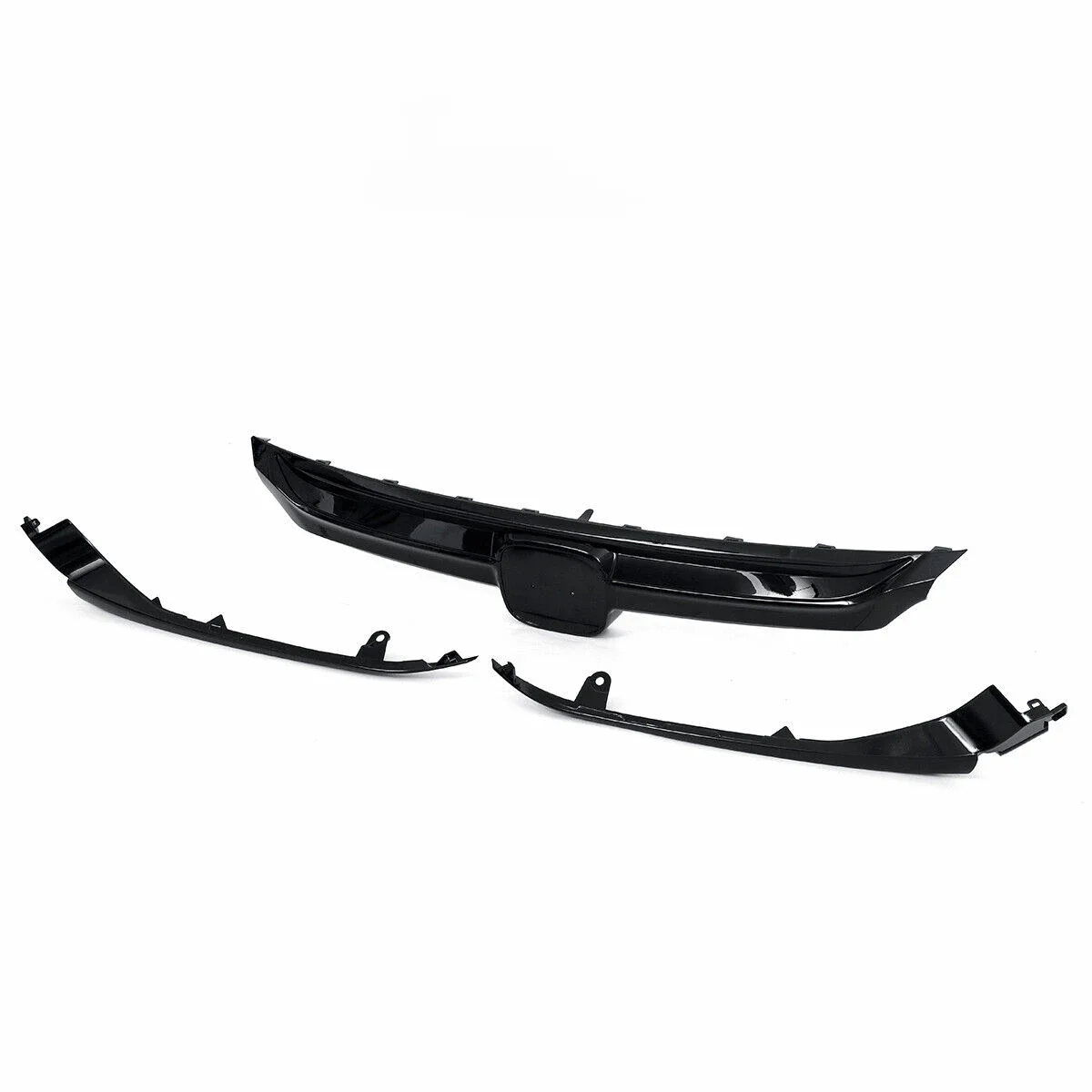 Front Grille Bumper Gril Replacement Chrome Silver Glossy Black For Honda Accord Sedan 2018-2021 10th Gen Sport Style