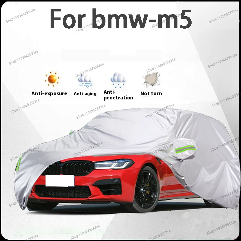 

For BMW M5 Fit Car Cover - Waterproof, Dustproof, Sunshade (UV), Snowproof | Silve Full Cover with All-Day Protection