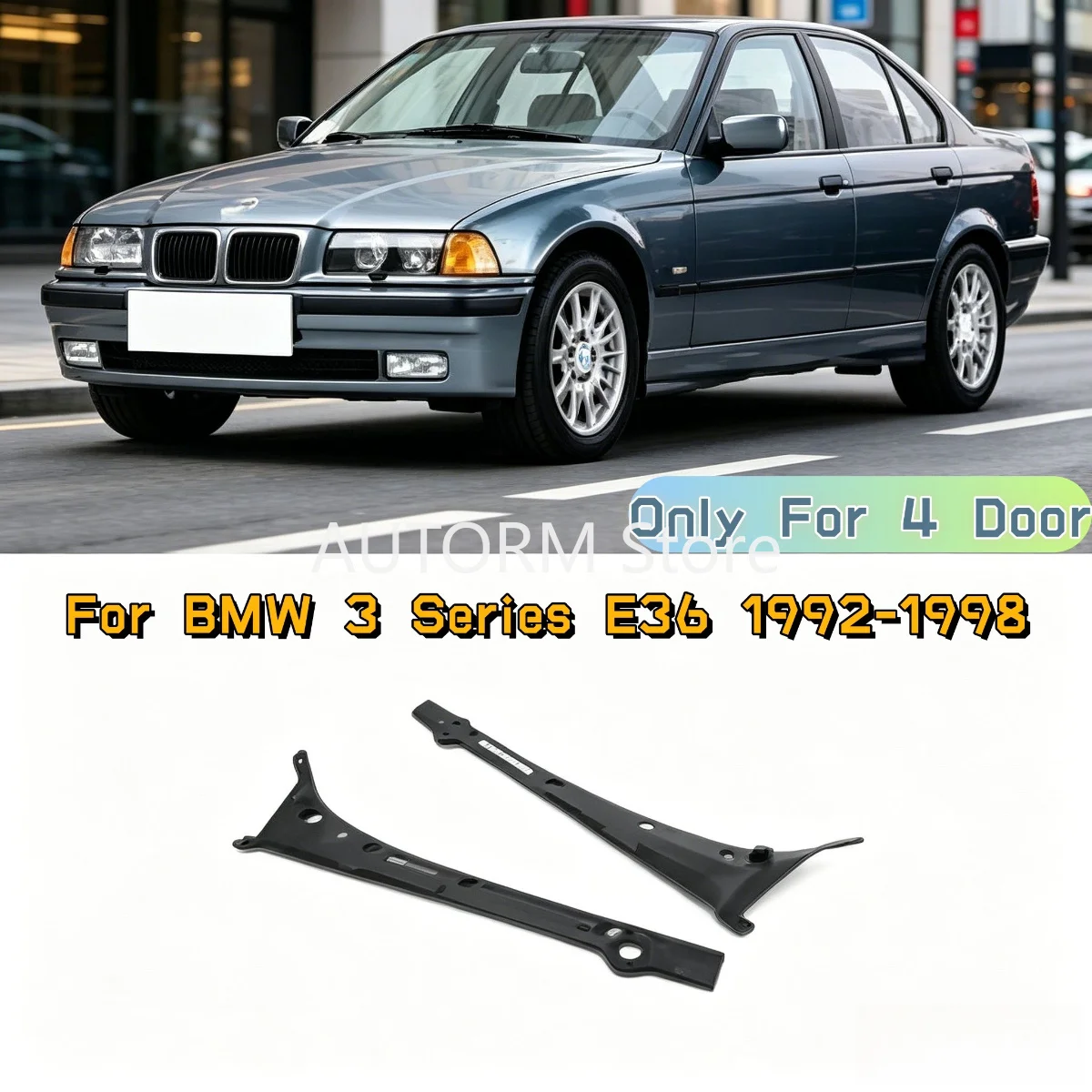 

2Pcs Wiper Motor Cover Automotive Windshield Cowl Covers For BMW 3 Series E36 1992-1998 Model Numbers 51711960843 51711960844
