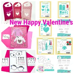 Sweater Weather Love Shaker Dies Silicone Stamps DIY Valentine Cutting Dies Stencils Embossing Scrapbooking Photo Album Crafts
