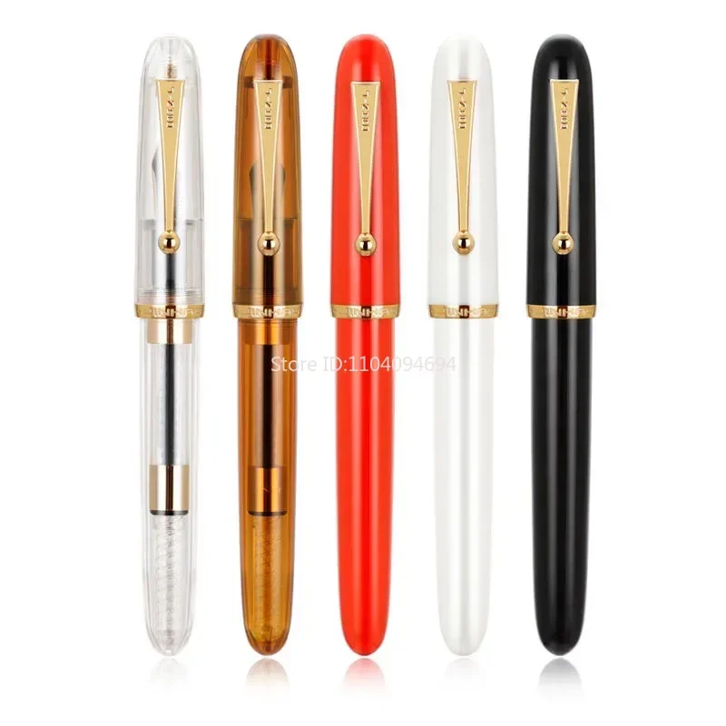

Jinhao 9016 Dadao Акриловая перьевая ручка Heartbeat 6 # Чернила с наконечником 35 мм, школьные канцелярские принадлежности для студентов, офисные принадлежности, подарок PK 9019