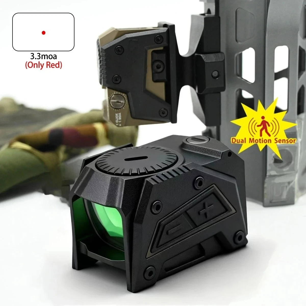 

Tactical MP* Red Dot Sight 3.3MOA Optics Optional RM Base and 1/3 Co Witness Mount with Full Original Marking Fit Pistol