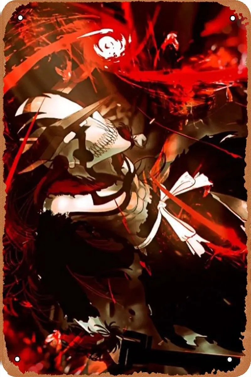 Bleach Vasto Lorde Hollow Poster,Vintage Metal Tin Sign Wall Plaque Decor 8x12Inch