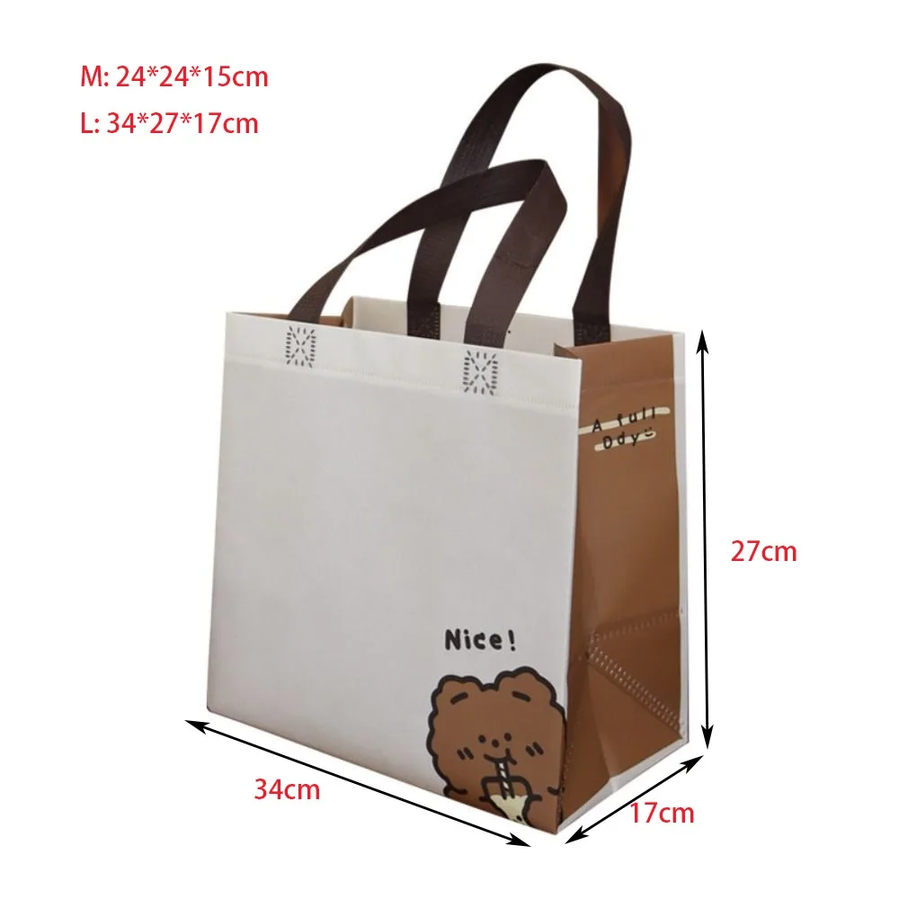 Hot Sale Non-woven Fabric Shopping Bag Large Capacity Trendy Underarm Bag Casual Waterproof Reusable Bag Daily Life