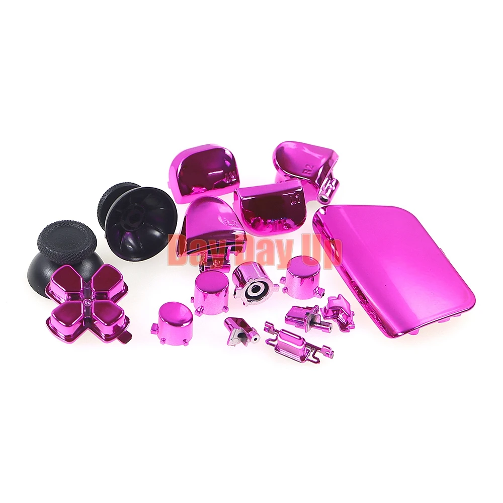 غطاء غلاف بمفتاح من الكروم لـ PS5 ، عصا تحكم زر V3 ، مقبض V3.0 ، كروم ، ABXY ، L1 ، L2 ، R1 ، R2 ، R2 ، مجموعة واحدة ، مجموعة واحدة