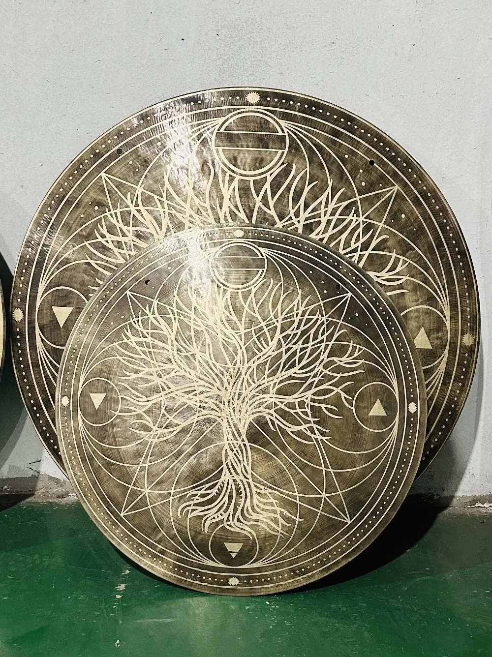 Gong à vent chinois fait à la main, 65cm, 26 pouces, 100%, pour la guérison musicale, Instruments de Percussion traditionnels