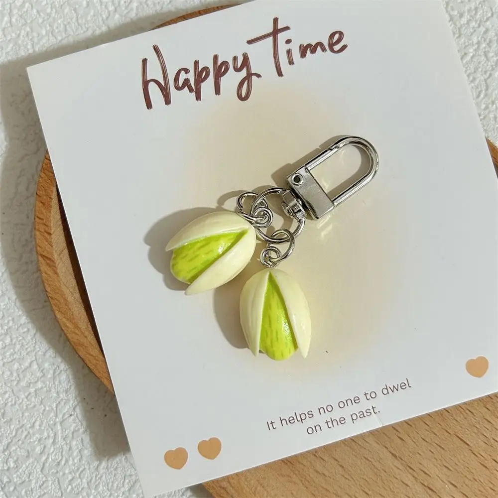Cute Bag Pendant Simulation Food Keychain Car Keychains Cute Food Series Pendant Pistachio Charms PVC Keychain Student