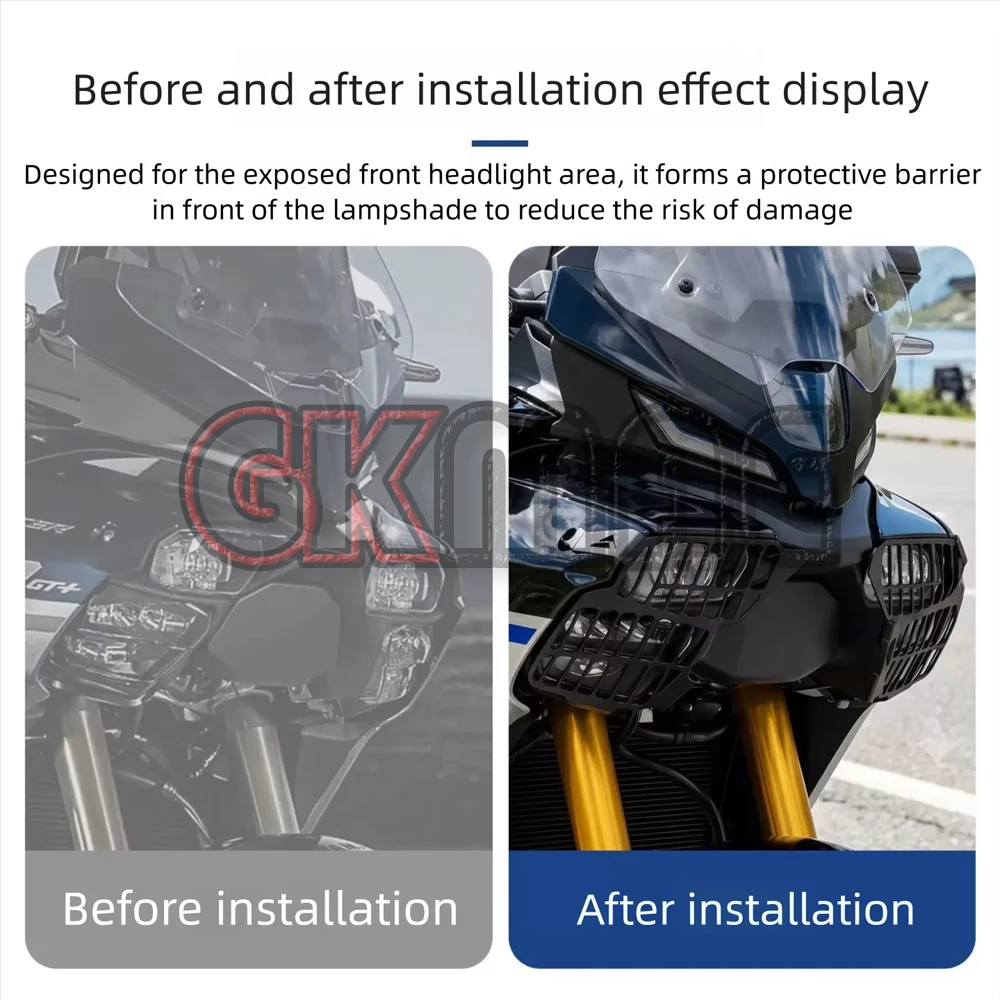 For Tracer 9 GT 25-26 Motorcycle Modified Headlight Grille Guard Headlamp Protective Mesh Cover Head Light Shield Accessories