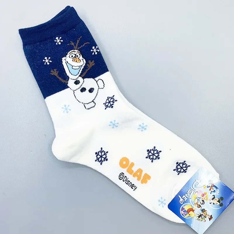 Cartoon Girl Sock Mickey Minnie Stitch Cute Print Animal Mickey Donald Women Socks Cute Harajuku Cassual Cotton Girl Sock Size