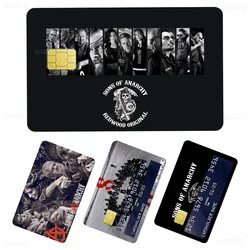 S-Sons Of A-Anarchy Anime Cartoon Bear Skin Sticker Film Tape Case For Big Credit Debit Card Front Side