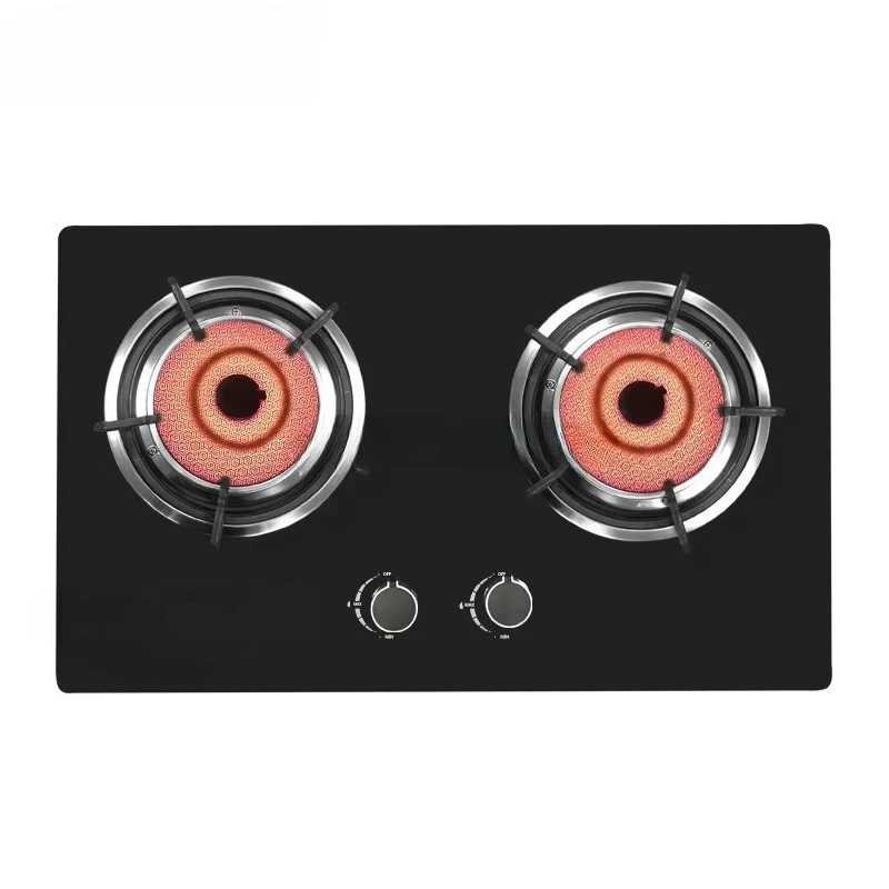 Infrared Gas Stove 2 burner Portable and Built in With Tempered Glass Top