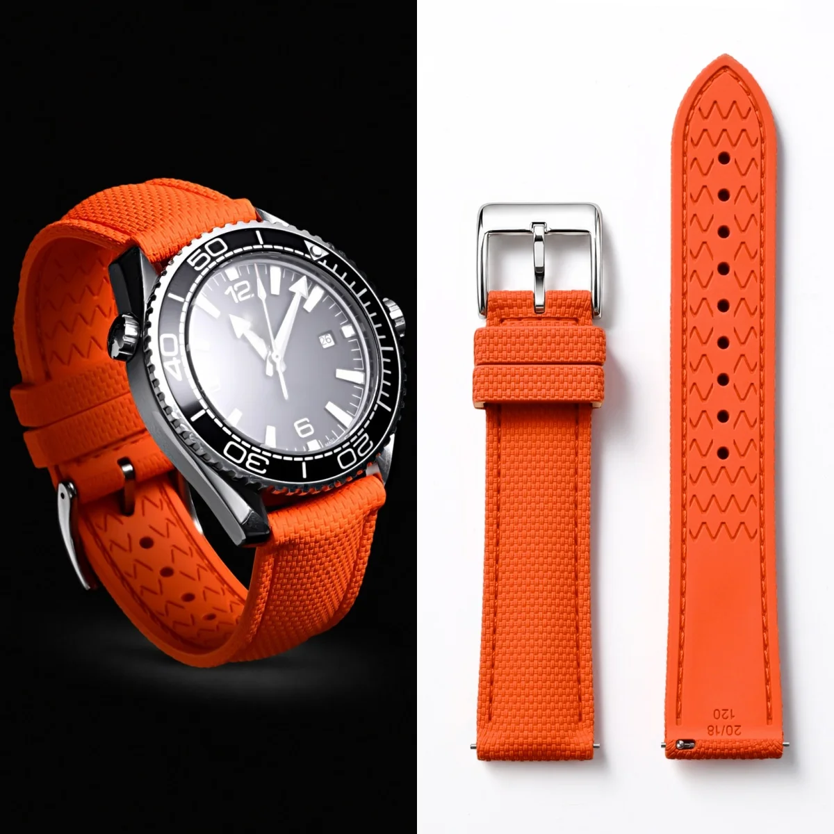 18/19/20/21/22/23/24mm Fluororubber Watch Strap for Blancpain Fifty Fathoms Watchband Quick Release Soft Bracelet Wristband