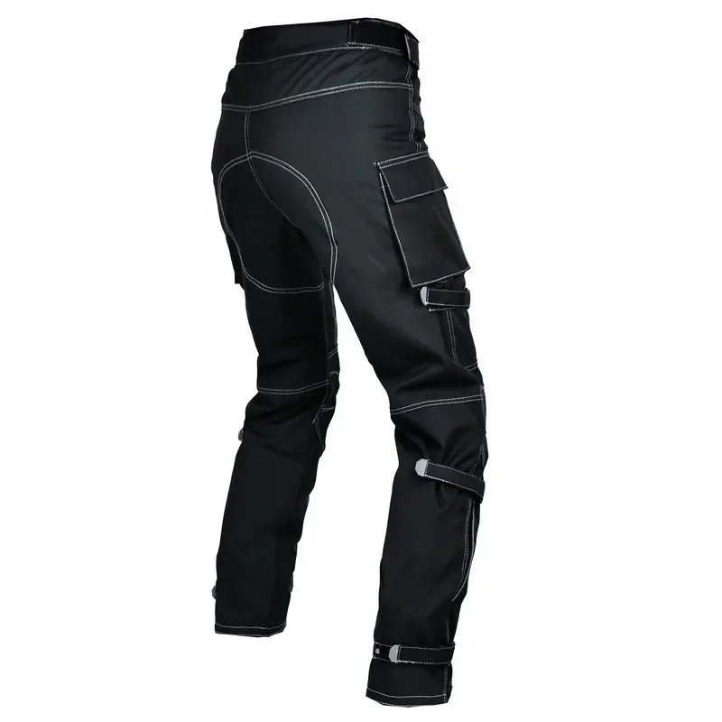 Four Seasons Motorcycle Anti-Fall Riding Pants with Protective Oxford Cloth Waterproof High Waist Motorcycle Pants