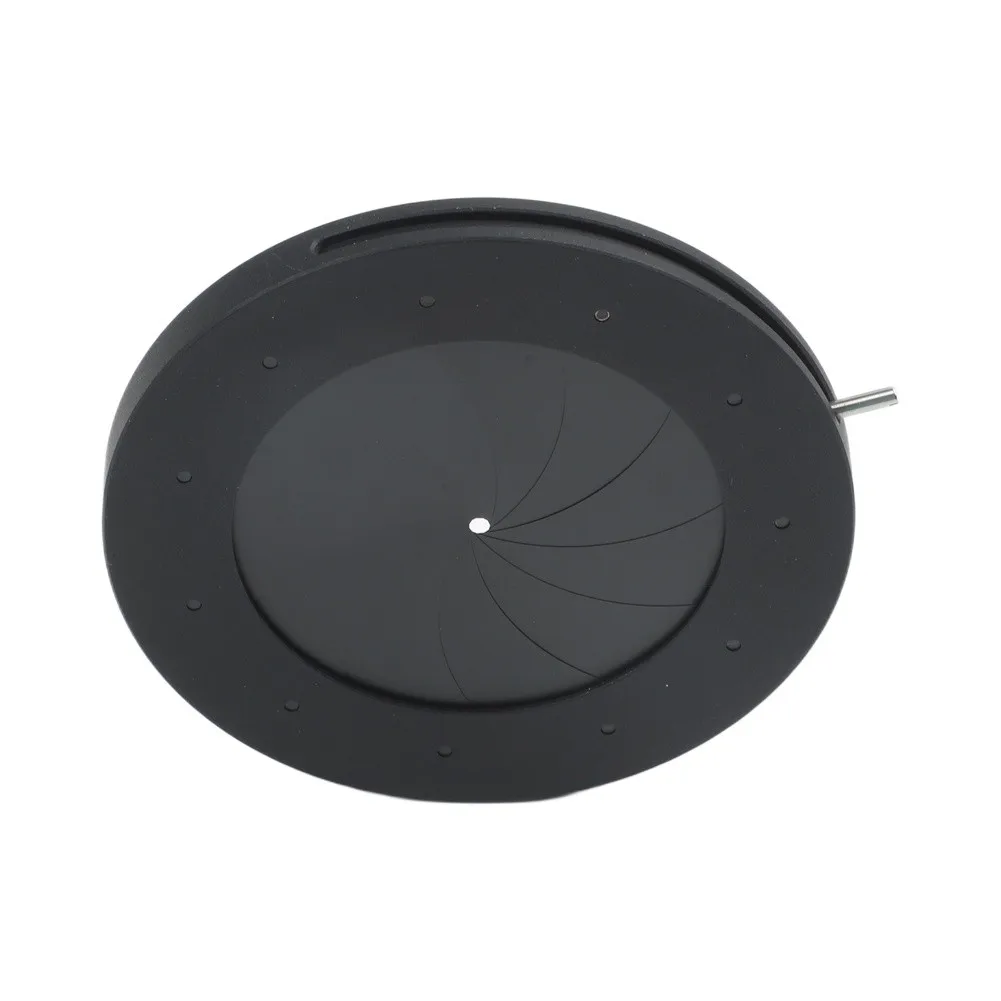 Adjustable 450mm Mechanical Iris Aperture Diaphragm for Microscope and Camera with 11 for blades for Optimal Light Control