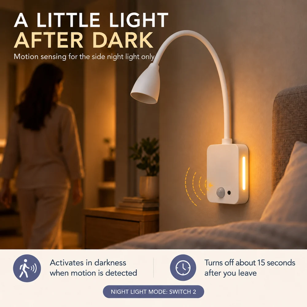 4000mAh Rechargeable Magnetic LED Reading Light with Remote & Motion Sensor Night Light 3 Color Temps Dimmable Wall or Desk Lamp view 5