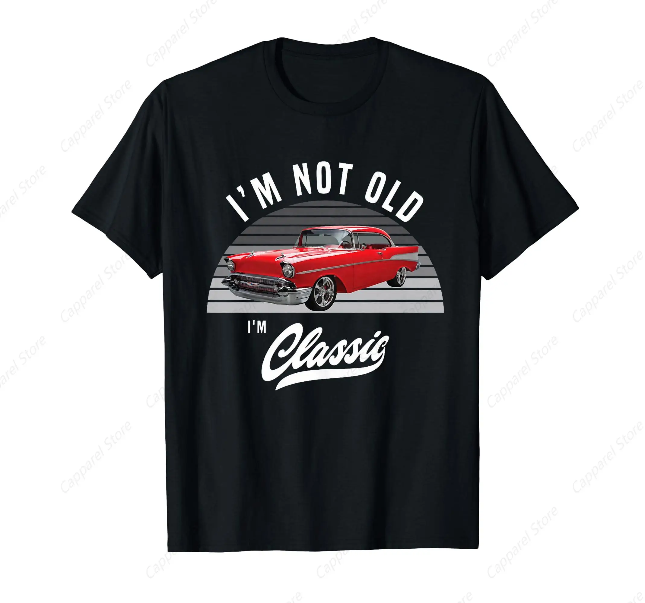 

Vintage Cars T-Shirt for Men Cotton 100% Summer Tops Women