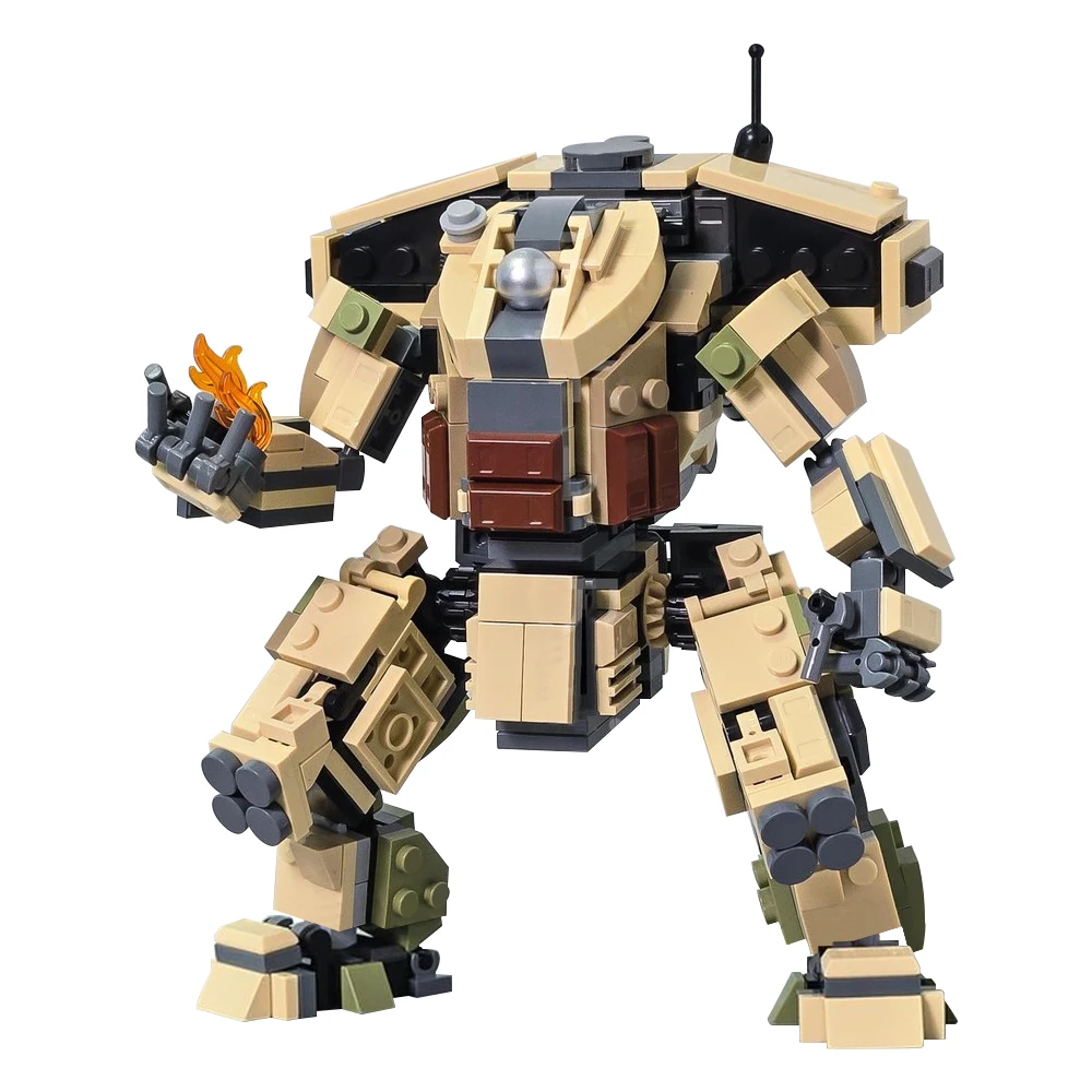 Gra MOC Titanfalleds Scorch Titans Model klocki Mech Robot Ronin-Class Titans Phantom myśliwiec cegły zabawka dla dzieci prezent dla dzieci