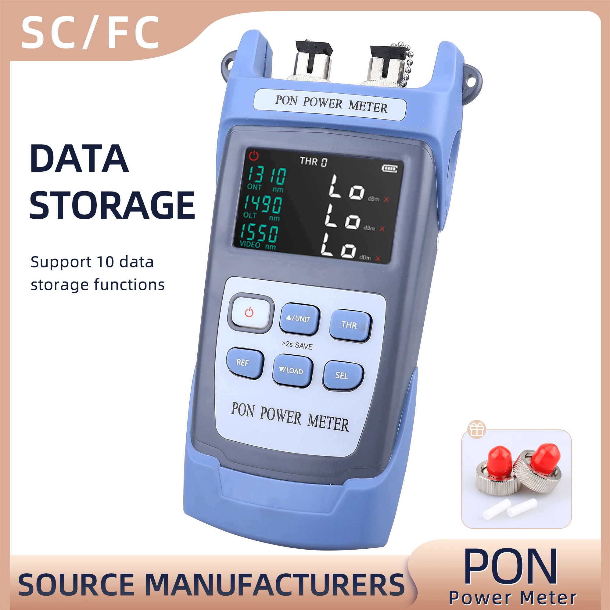 

NEW Handheld Fiber Optical PON Power Meter 1310/1490/1550nm FTTX/ONT/OLT SC FC interface Opticalcommuni cationtest instruments