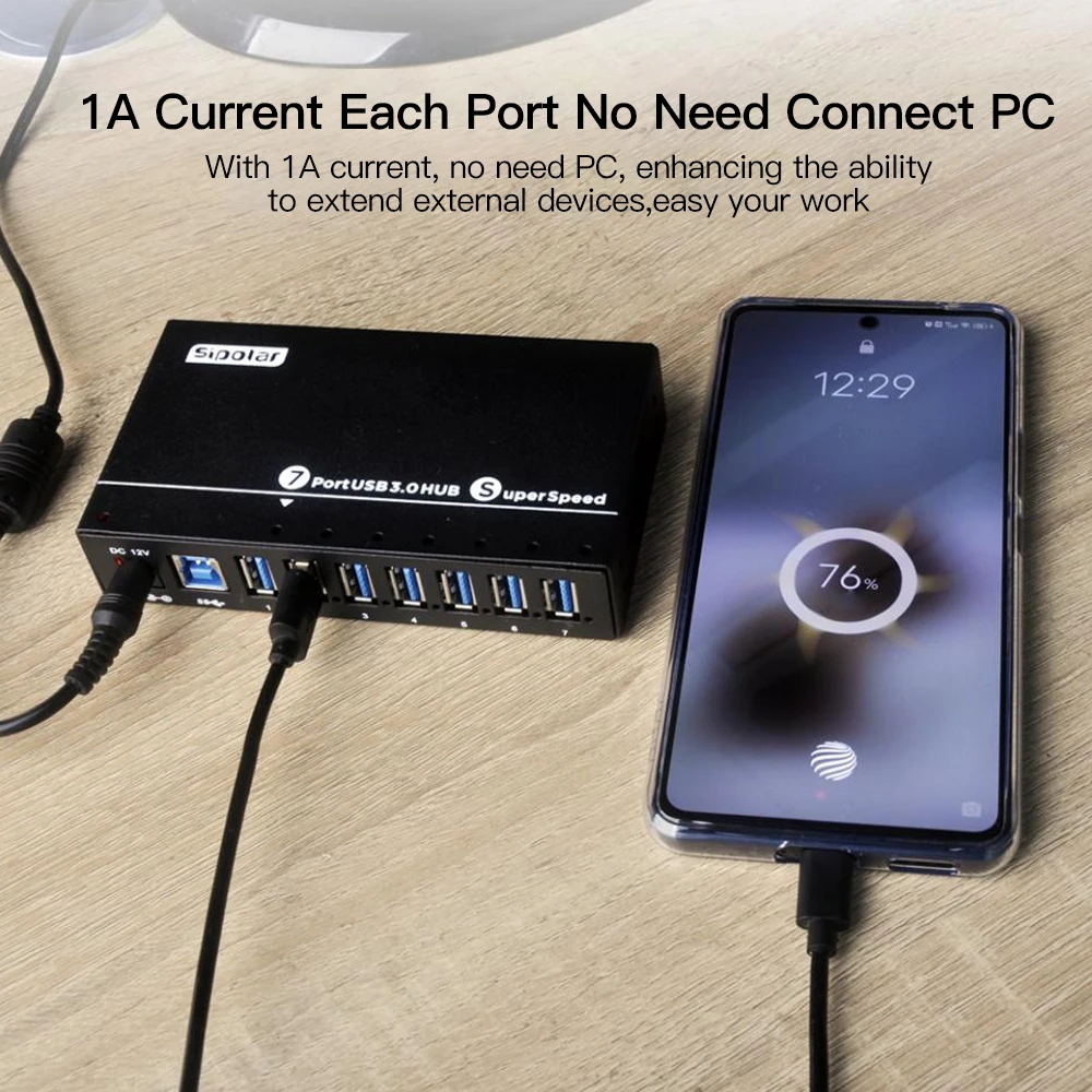 A-103 Sipolar Usb Hub 10 Ports Usb c Docking Station Multiple Device Usb 3.0 Charger