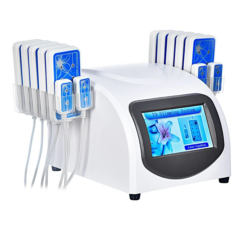 14Pads Hot Lipo Laser Weight Loss Massager Slimming Instrument Fat Loss Body Shaping Beauty Machine