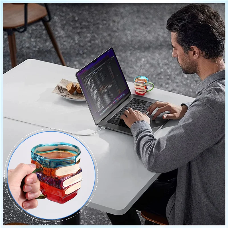 

ABKS-3D Книжный стек Кофейные кружки Новинка 3D окрашенные книги Кофейная кружка Книги Стопка кофейной чашки