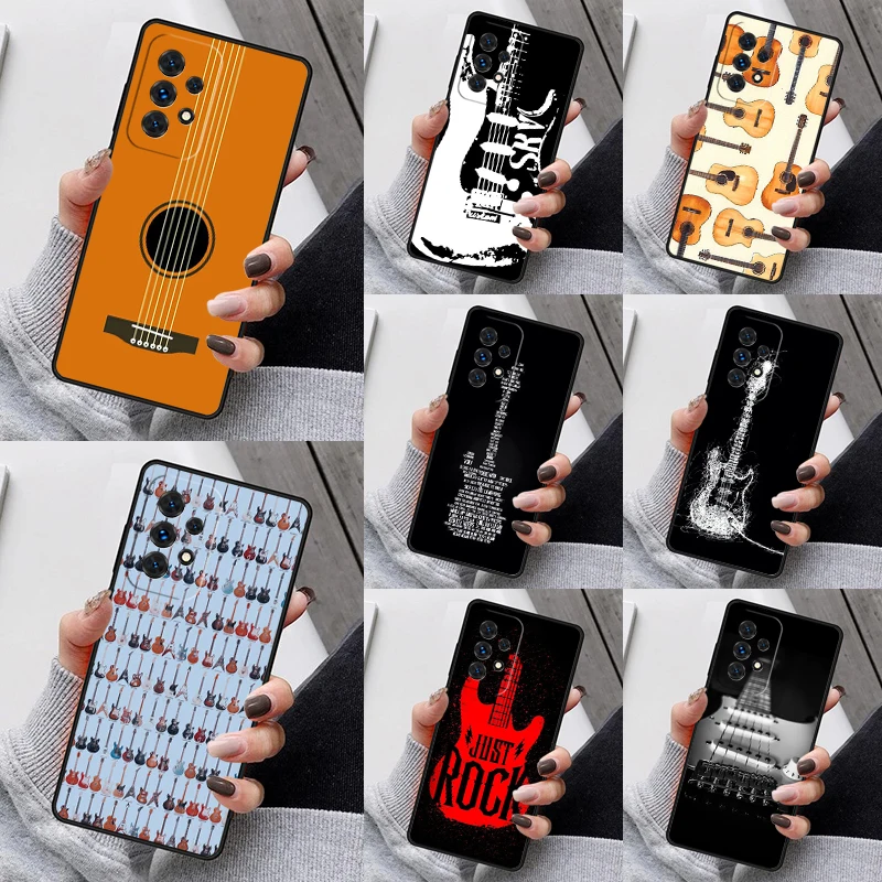 

Rock Music Instrument Guitar Phone Case For Samsung Galaxy S25 S23 S30 S8 S21 S20 FE S24 S22 Note 10 20 S8 Plus lite Ultra