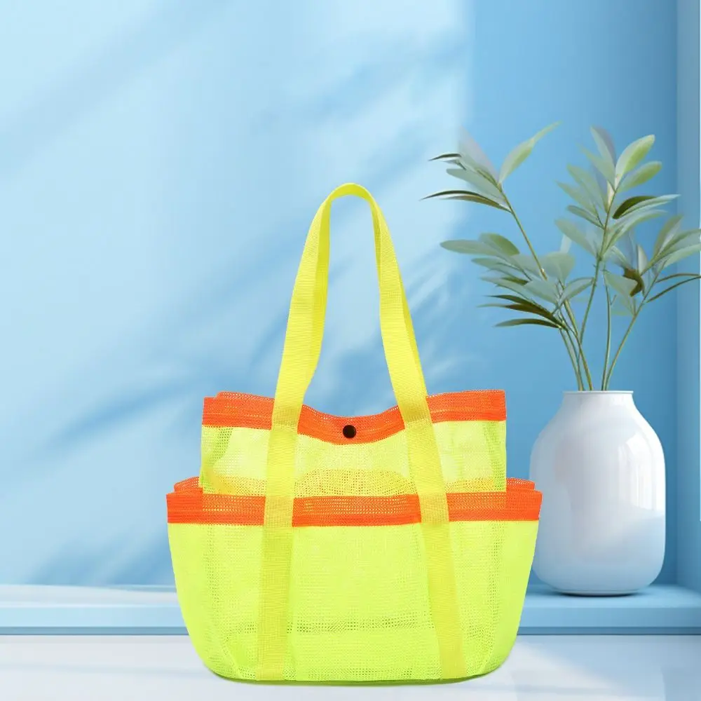 Breathable Mesh Beach Storage Bag Foldable Large Capacity Sand Toys Collector Quick Dry Portable Wash Storage Bag Swimming Pool