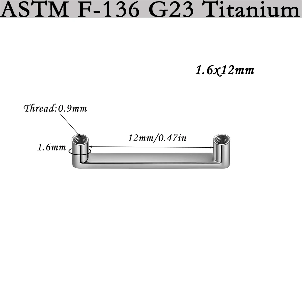 G23 Titanium Surface Piercing Double Threaded Dermal Anchor