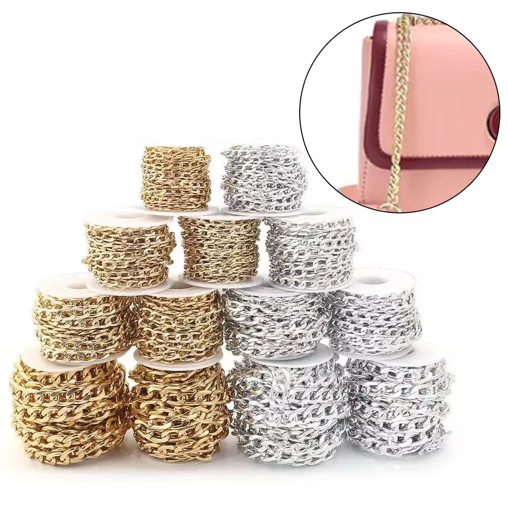 5Yards/Roll NK Chain Long Open Link Ring Extended Extension Necklace Chains Extender Chain For Jewelry Make Accessories Supplies