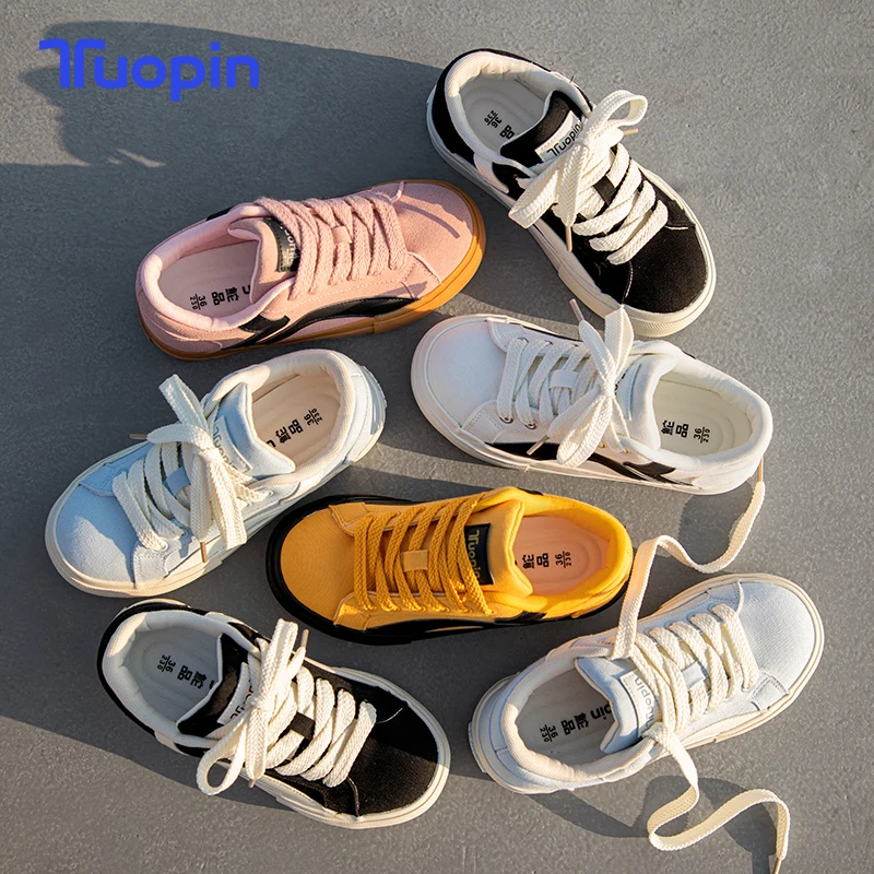 TuoPin Shoes Women Sneakers White Sneakers Women Jogging Shoes Female Campus Travel Shoes Female Non Slip Slouchy Shoes