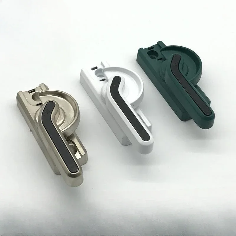 

2Pcs 46 hole distance door and window hooks, sliding window locks, plastic steel moving window crescent locks buckles bolts