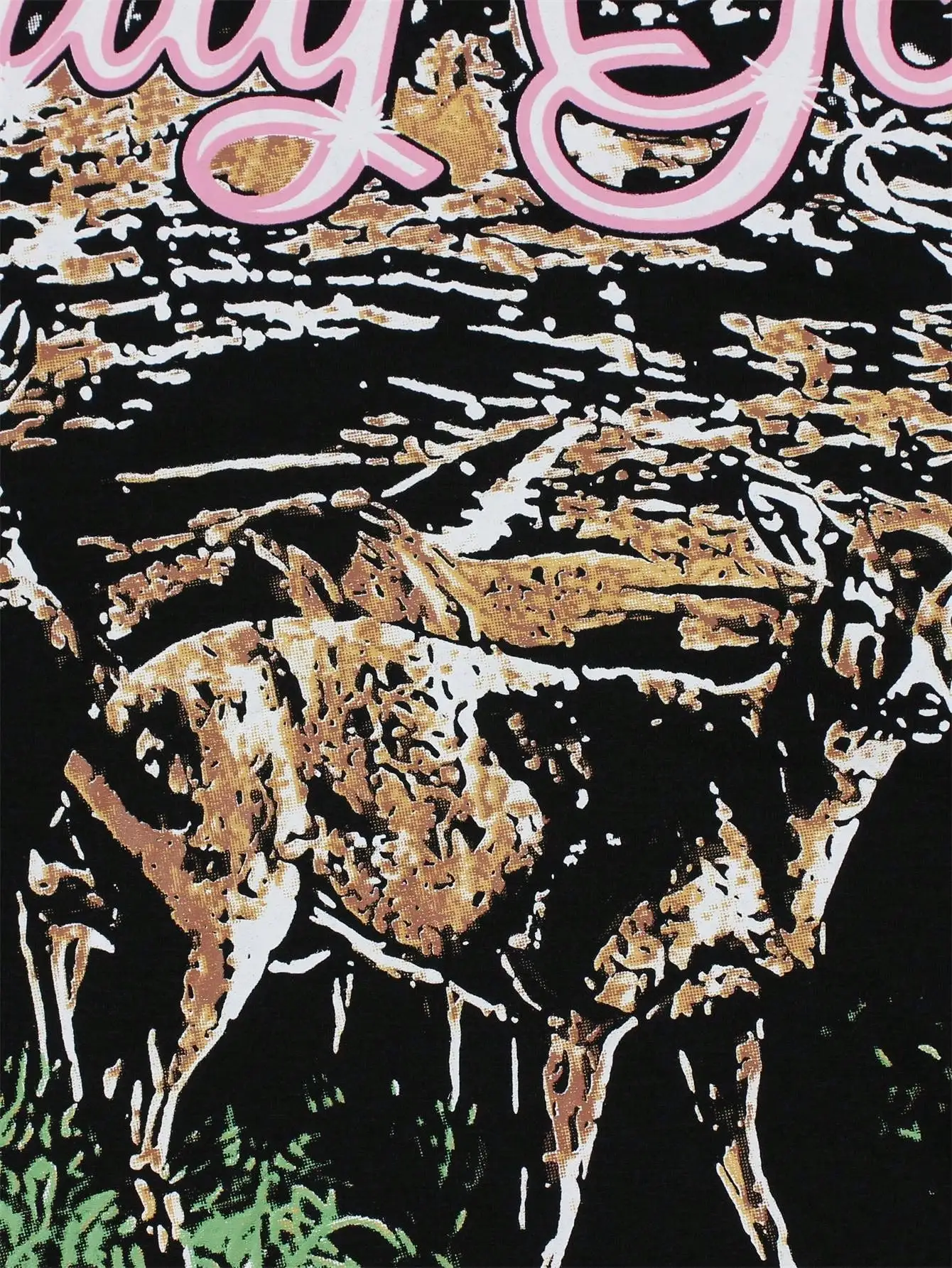 الصيف إلكتروني طباعة أكمام فاسق تي شيرت Y2K الشارع الشهير للنساء س الرقبة السببية فضفاضة تناسب الرسومات البلوز المحملة #3