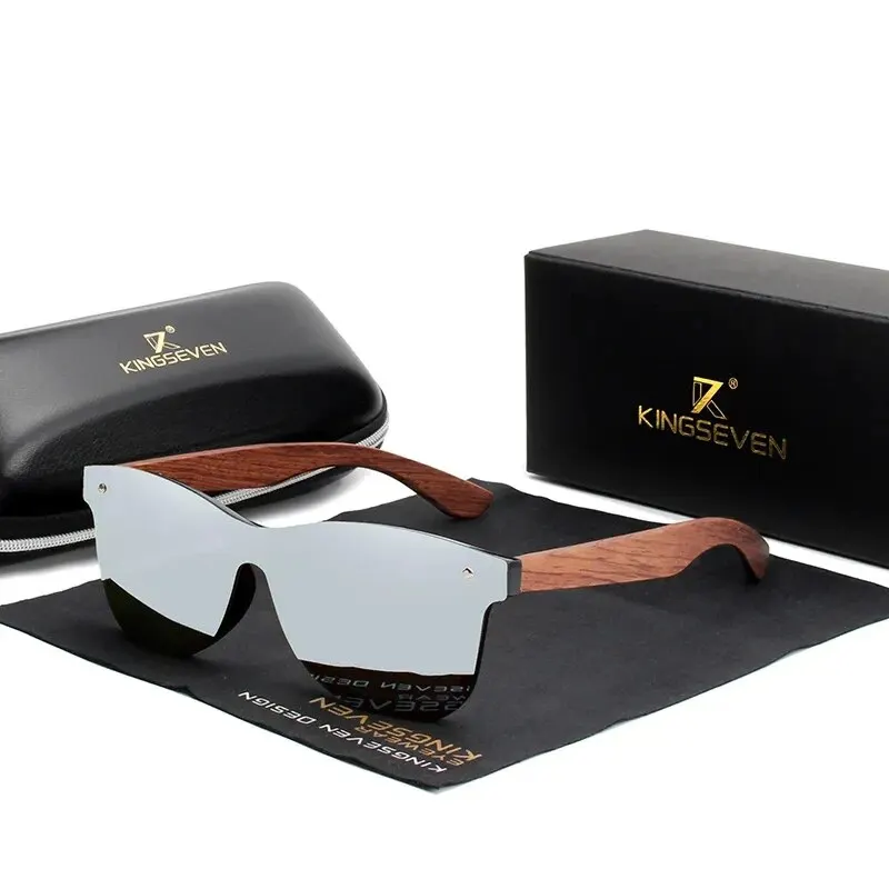 KINGSEVEN occhiali da sole in legno naturale da uomo Vintage Classic Polarized Fashion Women eleganti occhiali da sole in legno fatti a mano che