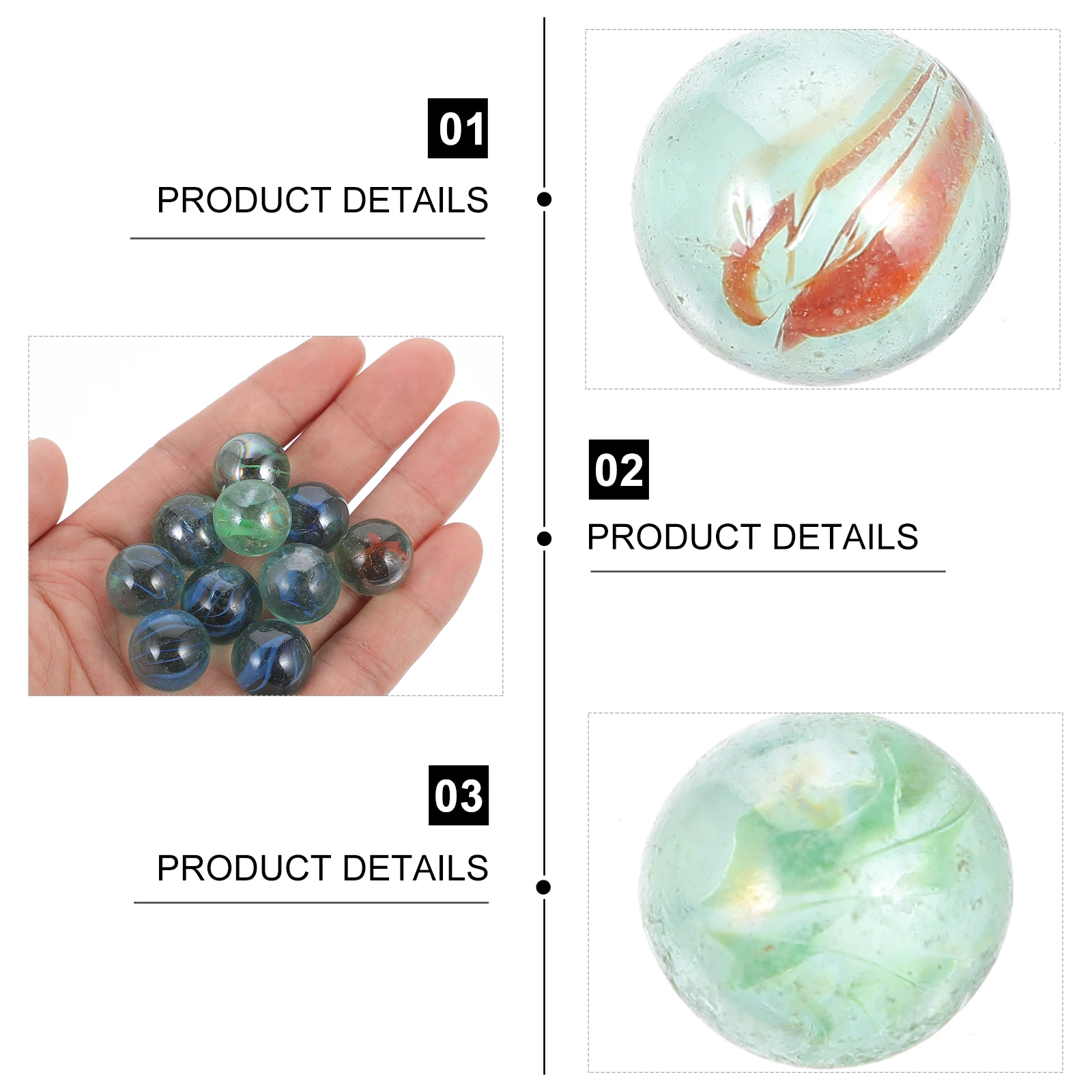 10 peças bolas de vidro de ensino brinquedos decorações de tanque de peixes equipamentos suprimentos de laboratório criança