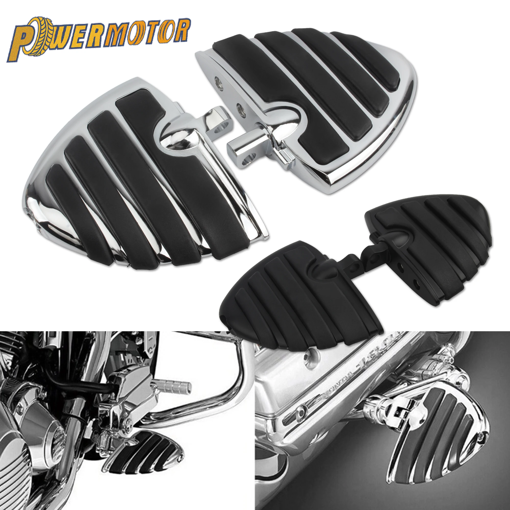 

1-1/4" Motorcycle Foot Pegs Footpegs For Harley Road King Electra Street Glide Highway Footrests Universal