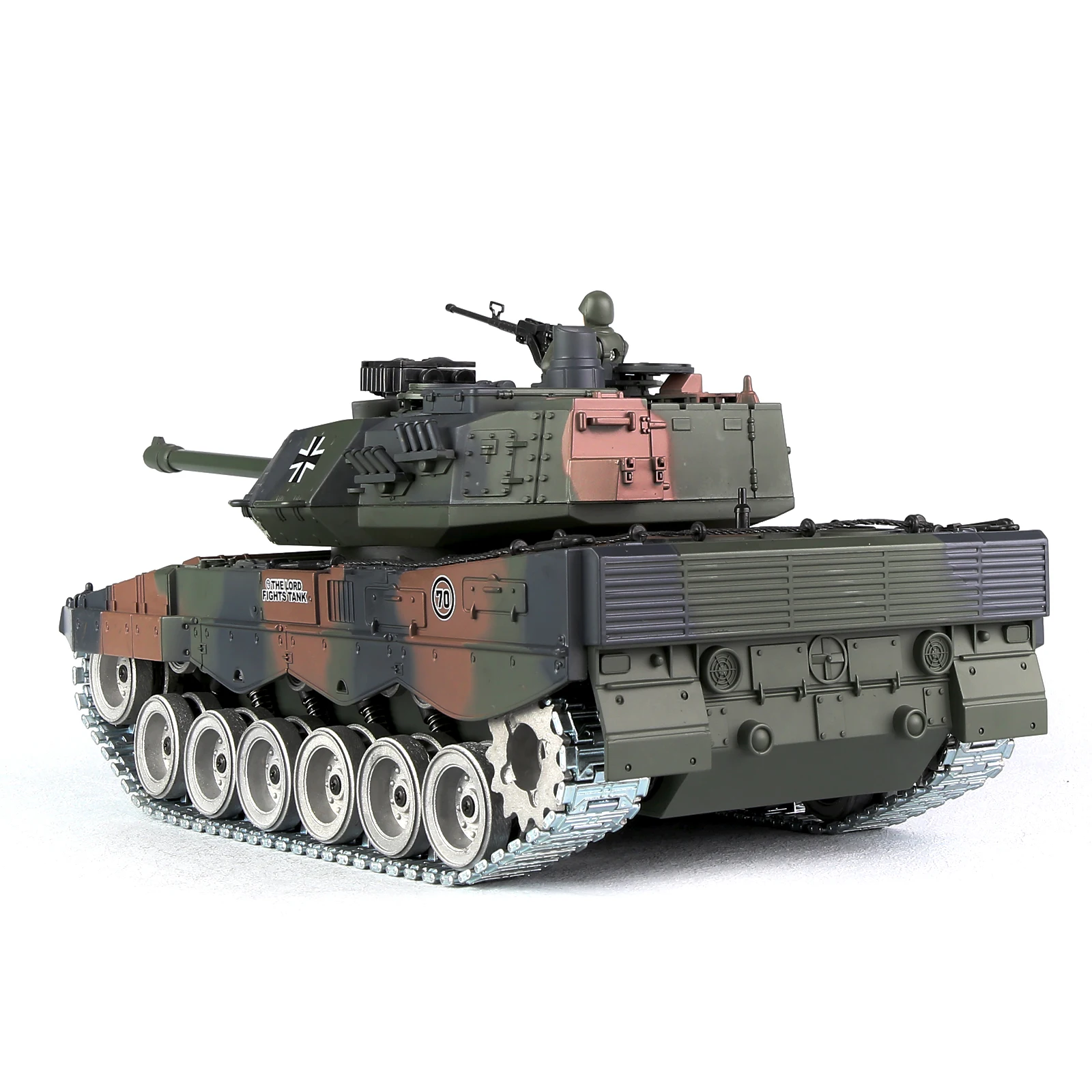 Coolbank-Jouet de véhicule de combat télécommandé pour enfants et adultes, ensemble précieux, modèle allemand léopard II, tire, 2.4 mesurz, 1:18 RC