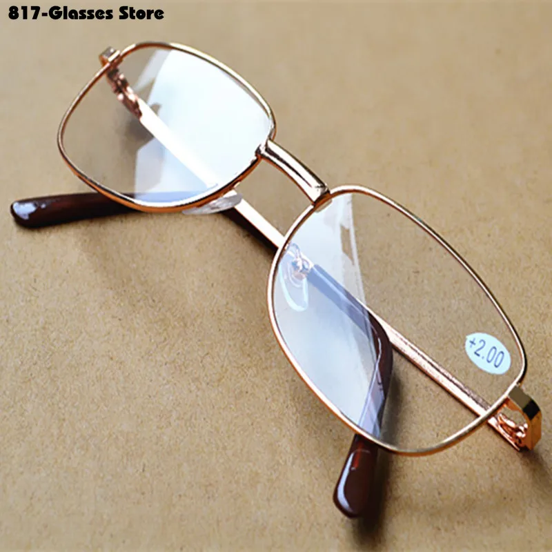 New Fashion Reading Glasses Metal Frame Optical Presbyopia Eyeglasses Hyperopia Eyewear Diopter+1 To+4 Gafas De Lectura