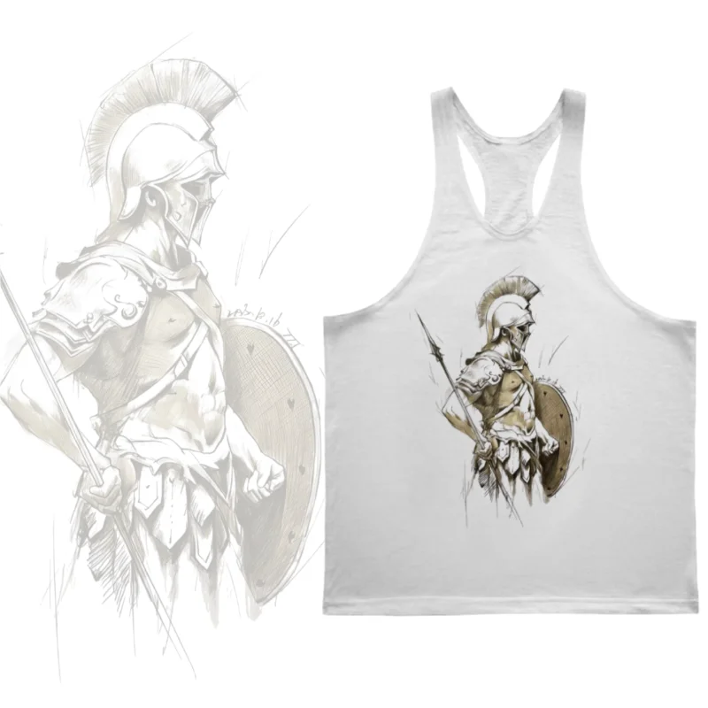 

Men's Gym Stringer Vest, Fitness Muscle Workout Narrow Strap, Breathable Material for Resistance Gym Sessions