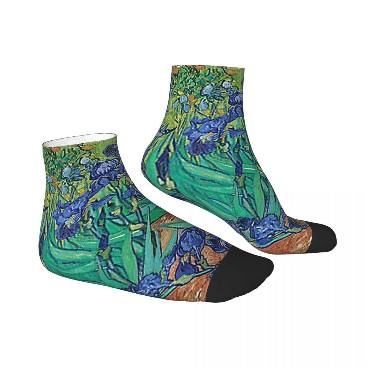 جوارب Irises By Vincent Van Gogh جوارب Harajuku عالية الجودة لجميع المواسم إكسسوارات جوارب هدية عيد ميلاد للجنسين #6
