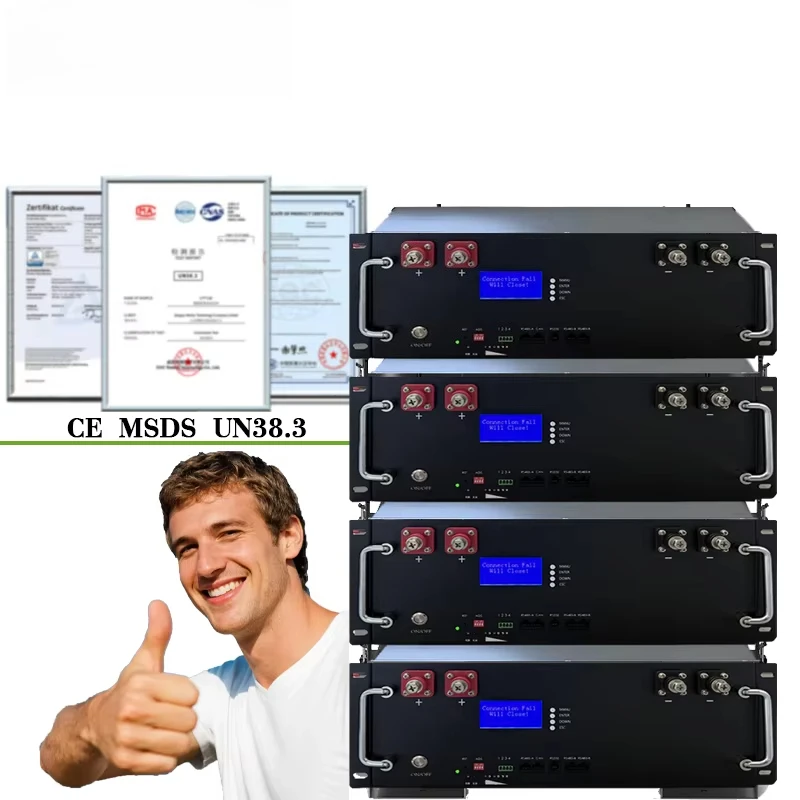 IP65 Grade Split Home Energy Solar System Storage 10kWh 51.2V 200Ah CAN Communication Smart Lithium Iron Phosphate Pack 12V BMS